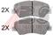Колодки тормозные дисковые (комплект 4 шт.), артикул 37930
