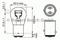 Лампа P21/5W BAY15d Pure Light, артикул 1 987 302 202