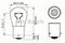 Лампа 24V 21W PY21W BOSCH, артикул 1987302502