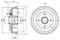 Барабан тормозной [203x81] 4 отв,, артикул BF487
