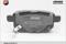 Колодки тормозные TOYOTA COROLLA 1.4 VVT-I 02>/AURIS 1.6/1.4 07> задние, артикул BP43057