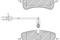 Тормозные колодки зад. Audi A6/A7 2.0-3.0 10 - с датчиком износа, артикул FDB4410