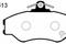 Комплект тормозных колодок, дисковый тормоз, артикул J3600513