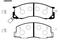 Комплект тормозных колодок, TOYOTA PREVIA (TCR2_, TCR1_) 2.4, артикул J3602050