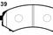 Комплект тормозных колодок, дисковый тормоз, артикул J3605039