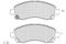 Комплект тормозных колодок, дисковый тормоз, артикул J3607012