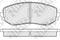 Колодки тормозные дисковые, артикул PN9802