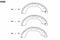 Brake shoe set, артикул J3501045