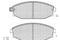 Комплект тормозных колодок, дисковый тормоз, артикул J3600523