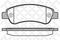 Колодки дисковые задние, артикул 001090B-SX